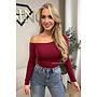 BORDEAUX - 'BELINDA BODY' - OPEN SHOULDER BODYSUIT