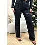 BLACK - 'CELINA V2 DIAMONDS JEANS' - SUPER STRETCH RHINESTONE STRAIGHT LEG JEANS