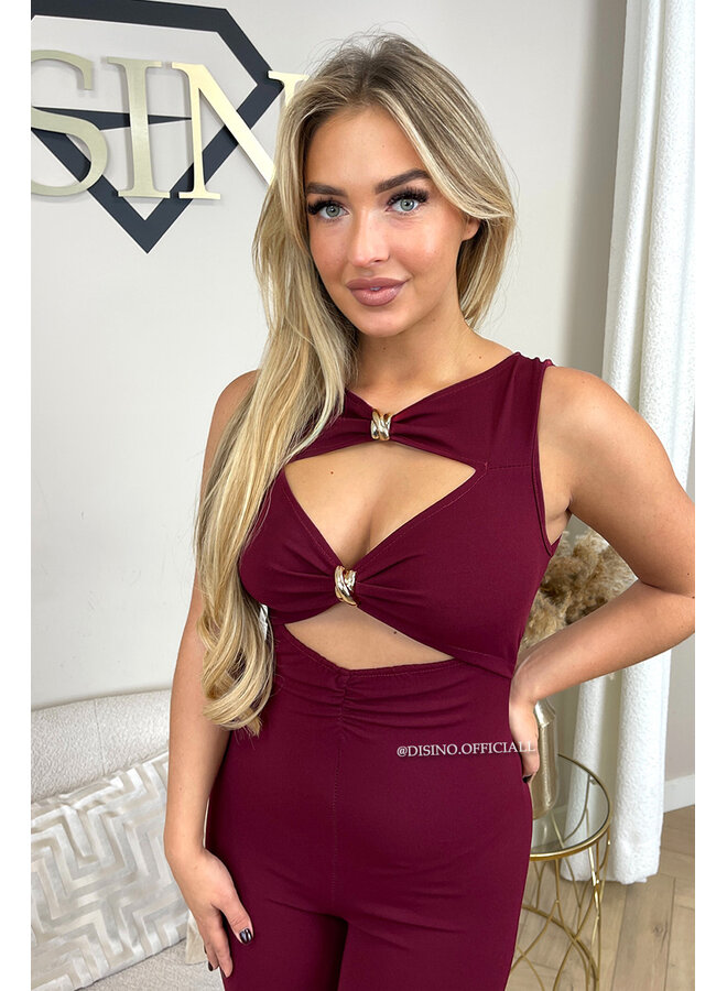 BORDEAUX - 'KHLOE JUMPSUIT' - VIRAL INSPIRED JUMPSUIT