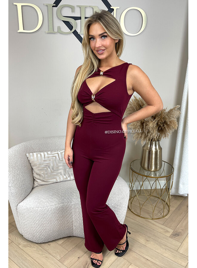 BORDEAUX - 'KHLOE JUMPSUIT' - VIRAL INSPIRED JUMPSUIT