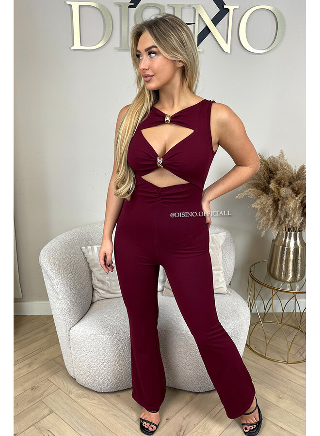 BORDEAUX - 'KHLOE JUMPSUIT' - VIRAL INSPIRED JUMPSUIT