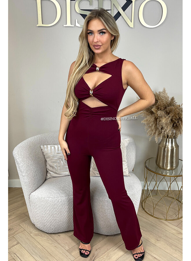 BORDEAUX - 'KHLOE JUMPSUIT' - VIRAL INSPIRED JUMPSUIT
