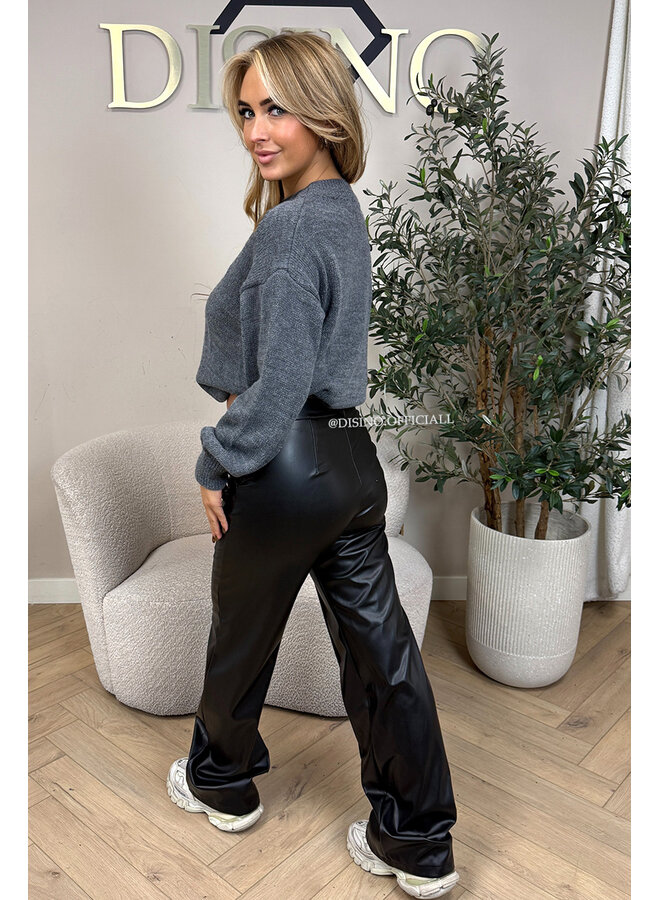 GREY - 'STAR STUDS SWEATER' - OVERSIZED KNITTED SWEATER