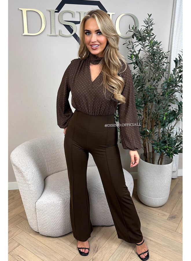 CHOCO - 'SELENA JUMPSUIT' - DIAMONDS BLOUSE JUMPSUIT