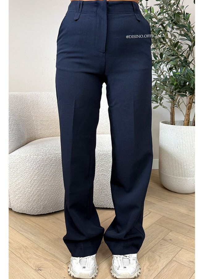 NAVY BLUE - 'ELOISA PANTS' - VIRAL STRETCH PANTALON