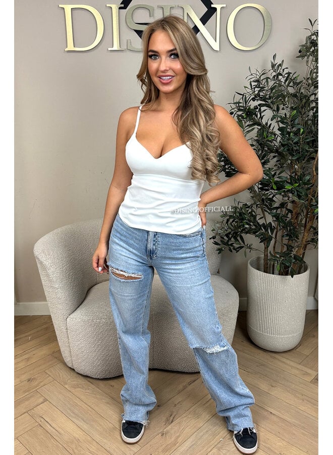 WHITE - 'NATHALIE SHAPING TOP' - CLASSY SHAPING SEAMLESS TOP