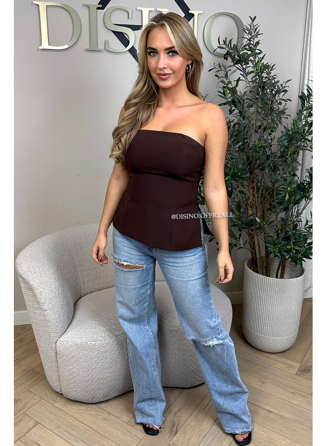 CHOCO - 'TUANA TOP' - CLASSY SPLIT CORSET TOP