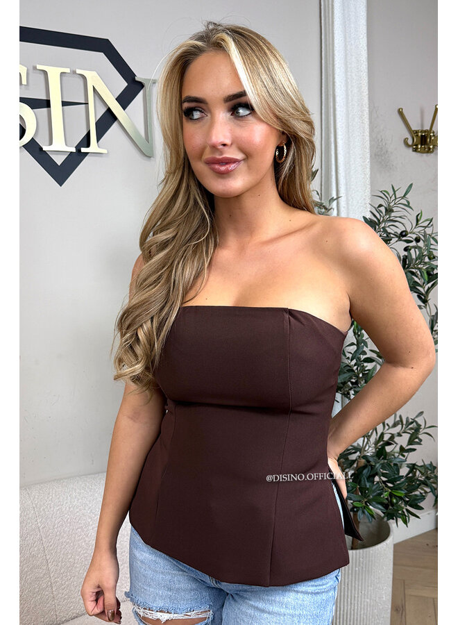 CHOCO - 'TUANA TOP' - CLASSY SPLIT CORSET TOP