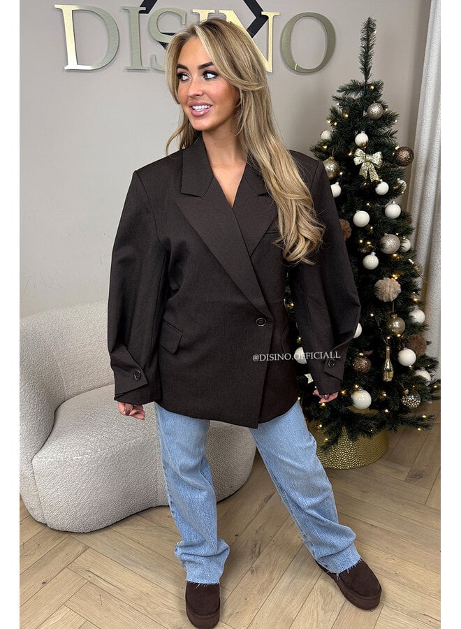 CHOCO - 'MAELYS' - PREMIUM QUALITY OVERSIZED BOXED BLAZER