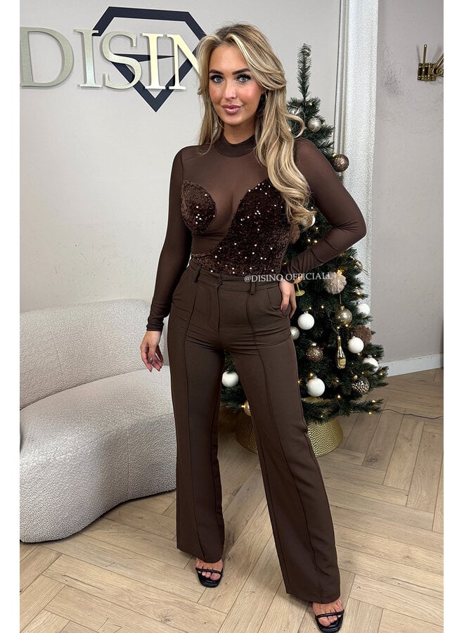 CHOCO - 'ELORA BODY' - MESH & SEQUIN BODYSUIT