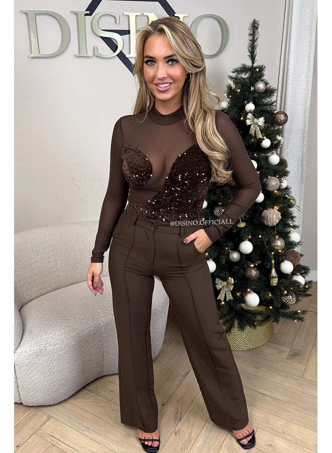 CHOCO - 'ELORA BODY' - MESH & SEQUIN BODYSUIT