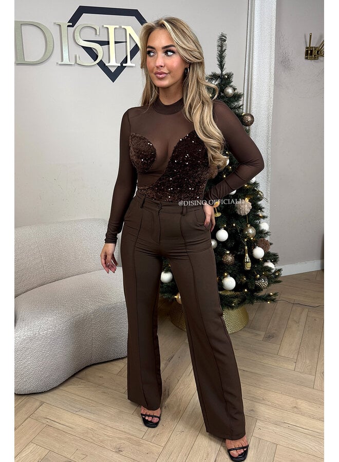 CHOCO - 'ELORA BODY' - MESH & SEQUIN BODYSUIT