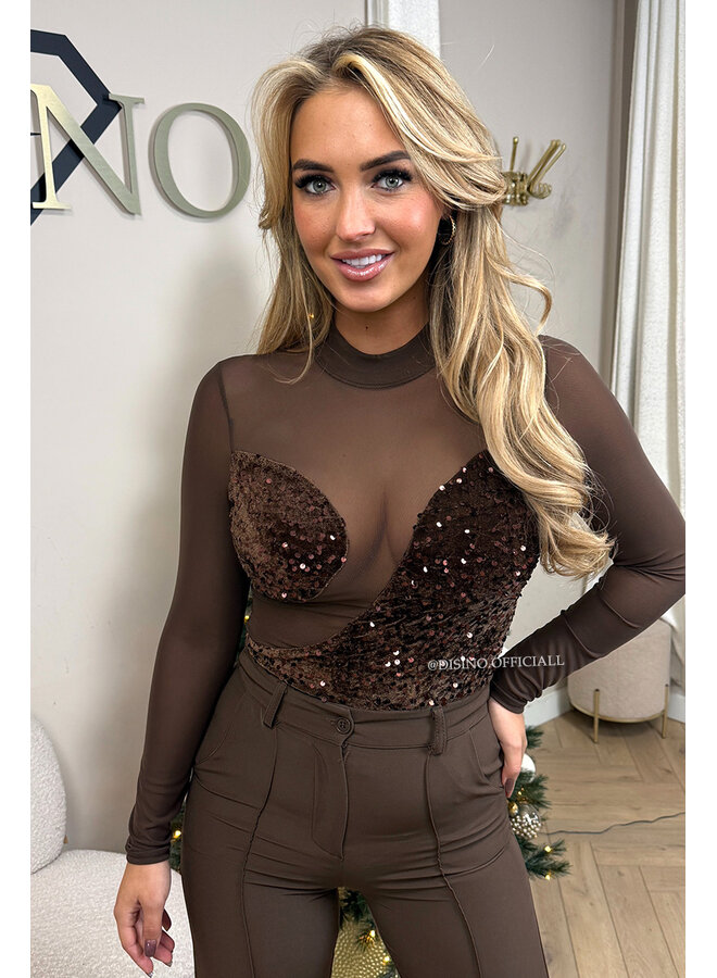 CHOCO - 'ELORA BODY' - MESH & SEQUIN BODYSUIT