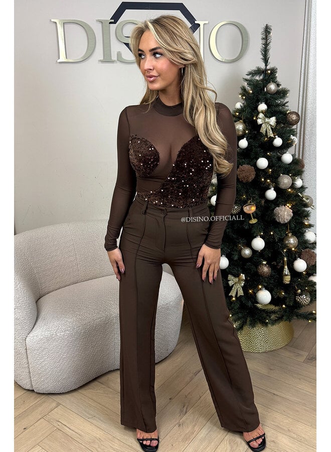 CHOCO - 'ELORA BODY' - MESH & SEQUIN BODYSUIT