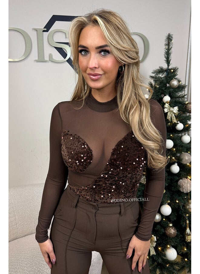 CHOCO - 'ELORA BODY' - MESH & SEQUIN BODYSUIT