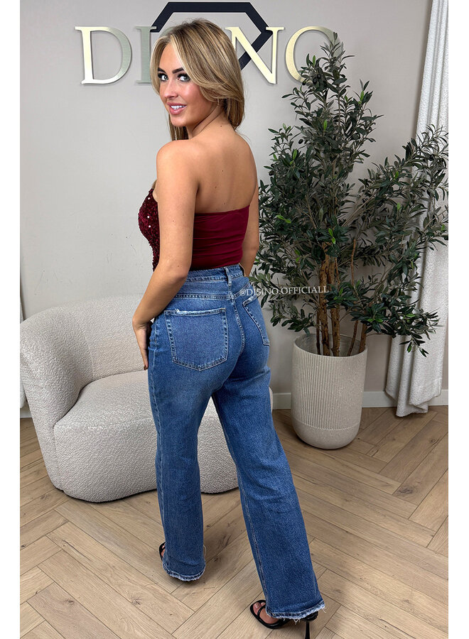 BORDEAUX - 'RACHEL BODY' - ALL OVER SEQUIN BODYSUIT