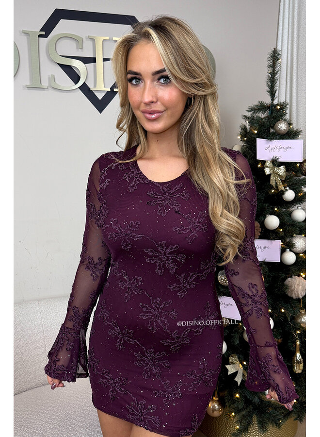PLUM - 'VAIANA DRESS' - SPARKLE LACE DRESS