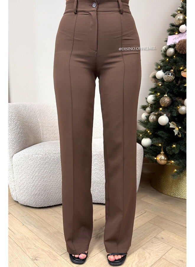CHOCO - 'KIANA PANTS' - PERFECT FIT HIGH WAIST STRAIGHT PANTALON
