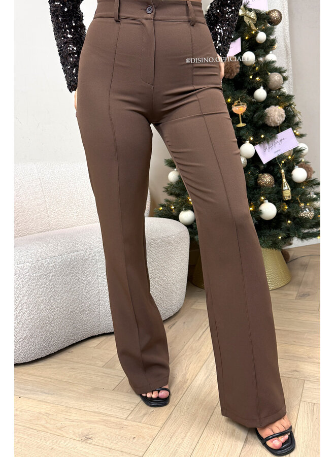CHOCO - 'KIANA PANTS' - PERFECT FIT HIGH WAIST STRAIGHT PANTALON