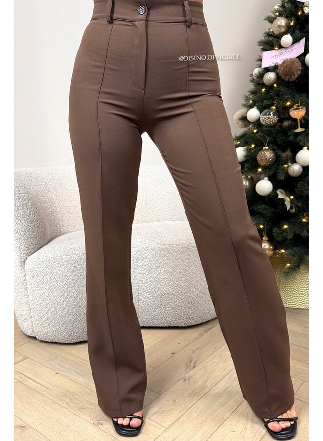 CHOCO - 'KIANA PANTS' - PERFECT FIT HIGH WAIST STRAIGHT PANTALON