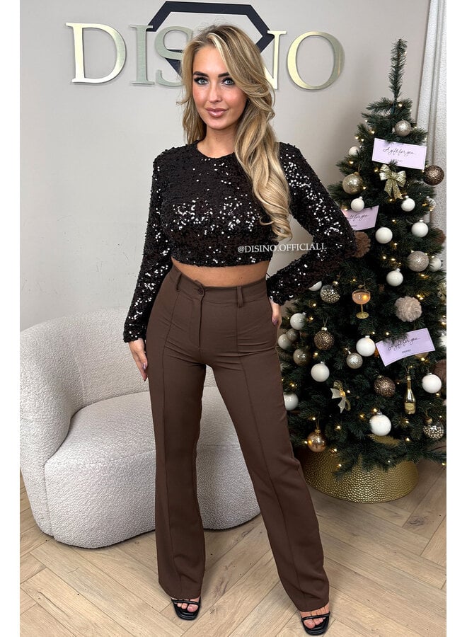 CHOCO - 'KIANA PANTS' - PERFECT FIT HIGH WAIST STRAIGHT PANTALON