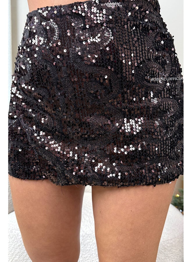 CHOCO - 'VALENTINE SKORT' - ALL OVER SEQUIN PAILLET SKORT
