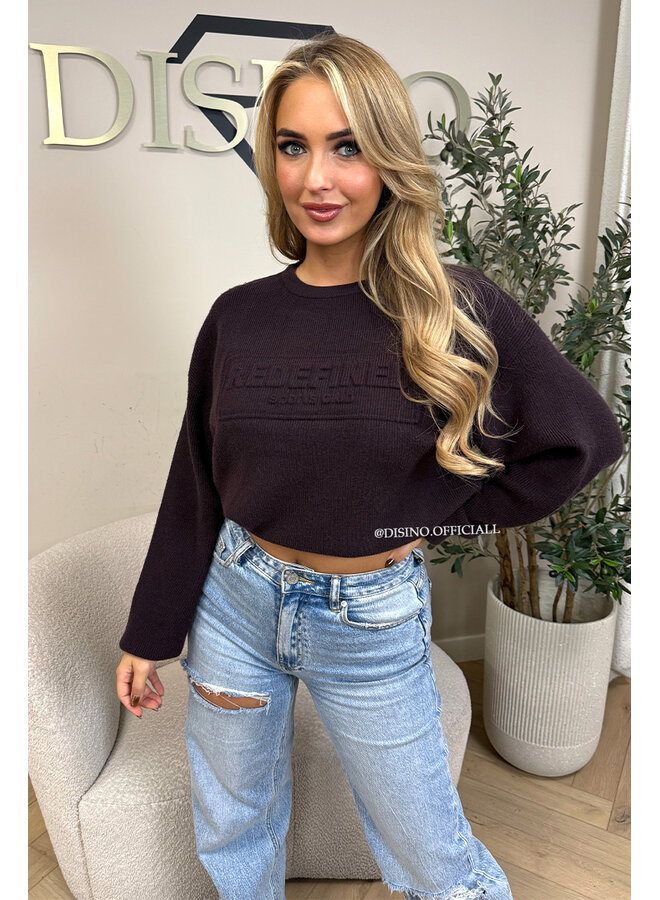 CHOCO - 'ZIRA SWEATER' - REDEFINED SPORTS CLUB RIBBED SWEATER