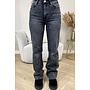 WASHED BLACK - 'VANCOUVER' - STRETCH EXTRA LONG WIDE LEG JEANS
