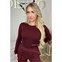 BORDEAUX - 'LINDSEY TOP' - STRETCH PERFECT FIT LONG SLEEVE TOP