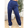 NAVY BLUE - 'EVI COMFY PANTS' - PREMIUM QUALITY WIDE LEG JOGGER PANTS
