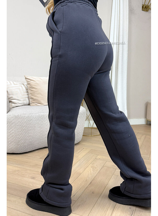 DARK GREY - 'KENDALL JOGGER' - PREMIUM QUALITY INSPIRED STRIPED JOGGER