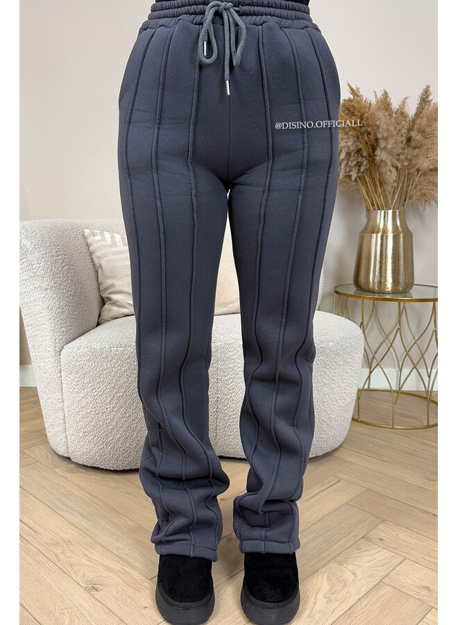 DARK GREY - 'KENDALL JOGGER' - PREMIUM QUALITY INSPIRED STRIPED JOGGER