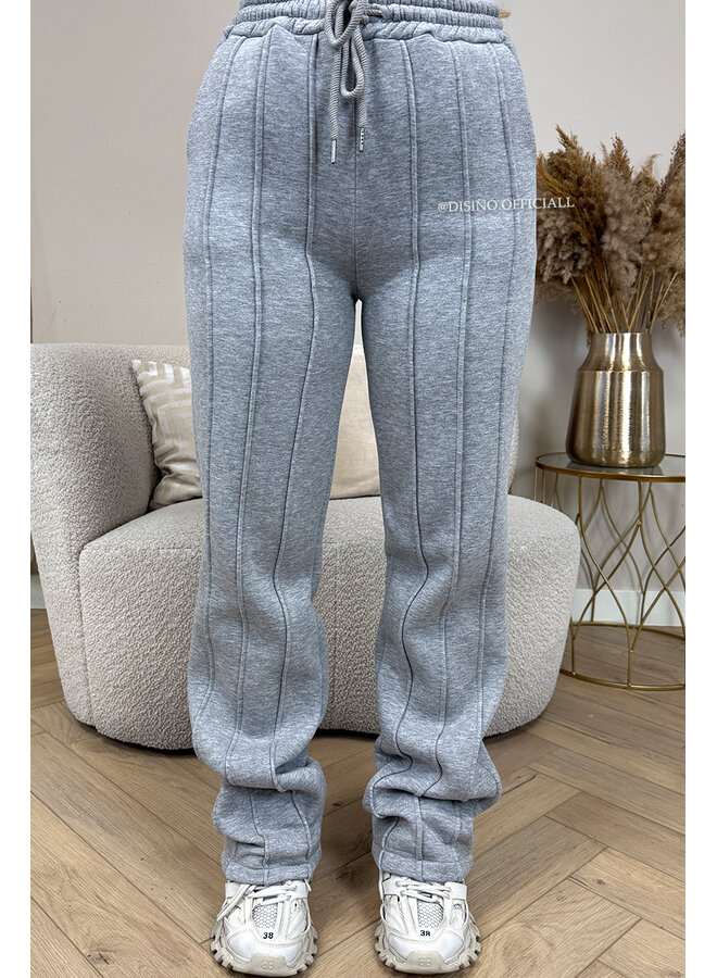 GREY - 'KENDALL JOGGER' - PREMIUM QUALITY INSPIRED STRIPED JOGGER