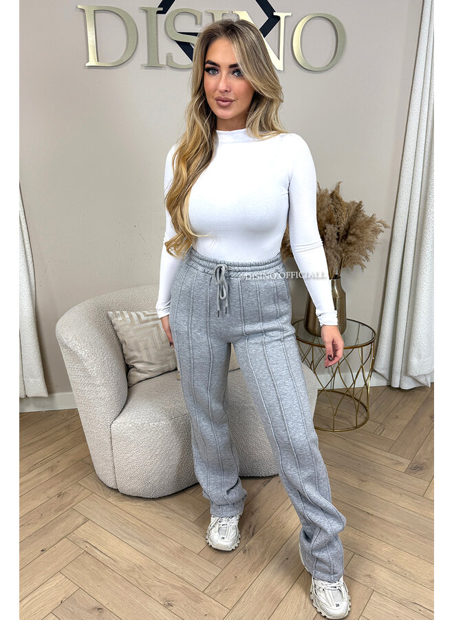 GREY - 'KENDALL JOGGER' - PREMIUM QUALITY INSPIRED STRIPED JOGGER