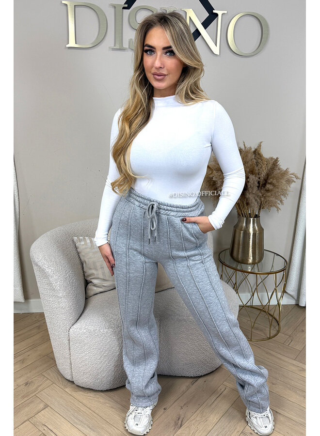 GREY - 'KENDALL JOGGER' - PREMIUM QUALITY INSPIRED STRIPED JOGGER