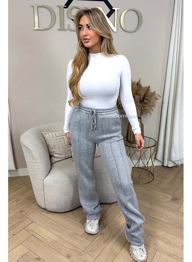 GREY - 'KENDALL JOGGER' - PREMIUM QUALITY INSPIRED STRIPED JOGGER