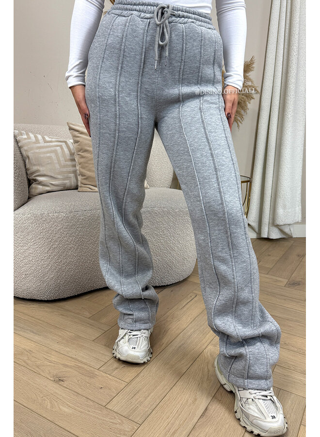 GREY - 'KENDALL JOGGER' - PREMIUM QUALITY INSPIRED STRIPED JOGGER