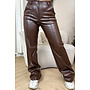 CHOCO - 'SKYLA LEATHER' - HIGH WAIST VEGAN LEATHER STRAIGHT LEG PANTS