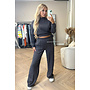 DARK GREY - 'EVI SET' - PREMIUM QUALITY WIDE LEG + SWEATER TWO PIECE SET