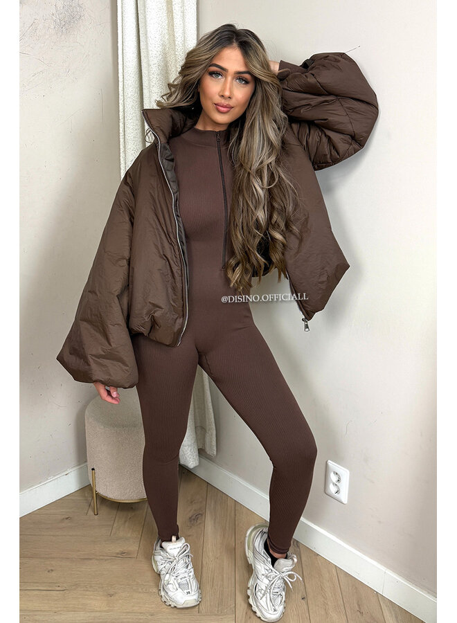 CHOCO - 'BOMBETTA' - OVERSIZED PUFFER BOMBER JACKET