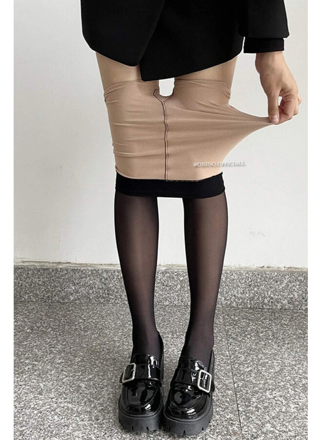 BLACK - 'MAGIC PANTY' - NO LADDER QUALITY GEVOERDE PANTY