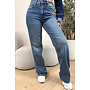 DIRTY DARK BLUE - 'VANCOUVER' - STRETCH EXTRA LONG WIDE LEG JEANS