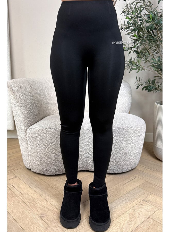 BLACK - 'FLEECE LEGGING' - SHAPING PERFECT FLEECE LEGGING