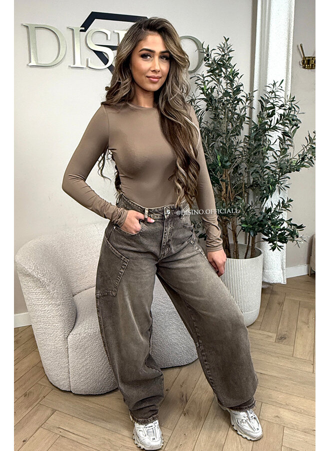 CAMEL - 'KRISTEL' - ROUND NECK PERFECT FIT BODYSUIT