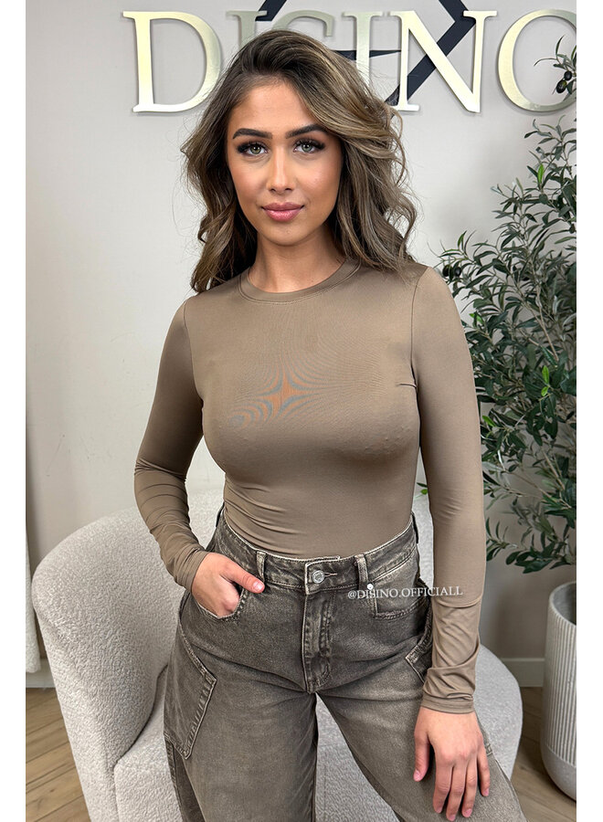 CAMEL - 'KRISTEL' - ROUND NECK PERFECT FIT BODYSUIT