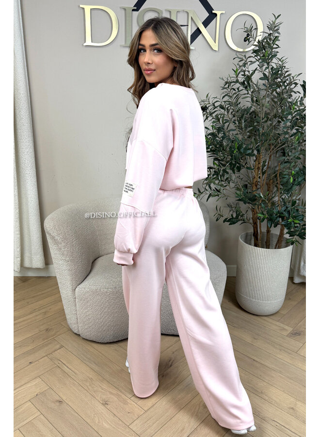 PINK - 'GABY SET' -  COMFY LIFE IS PERFECT JOGGER SET