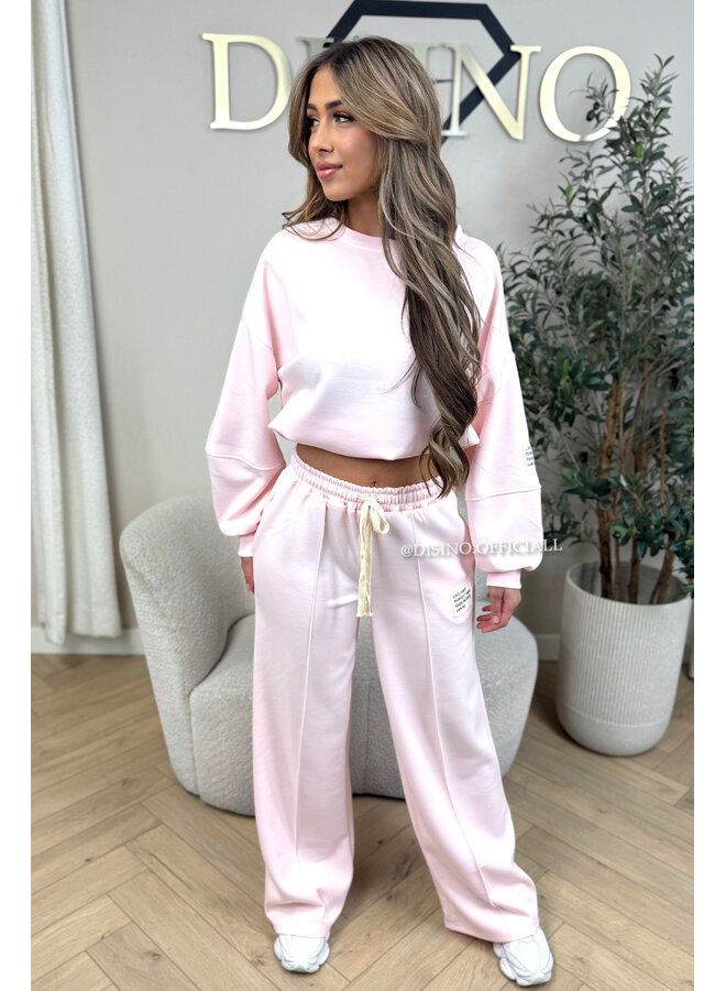 PINK - 'GABY SET' -  COMFY LIFE IS PERFECT JOGGER SET