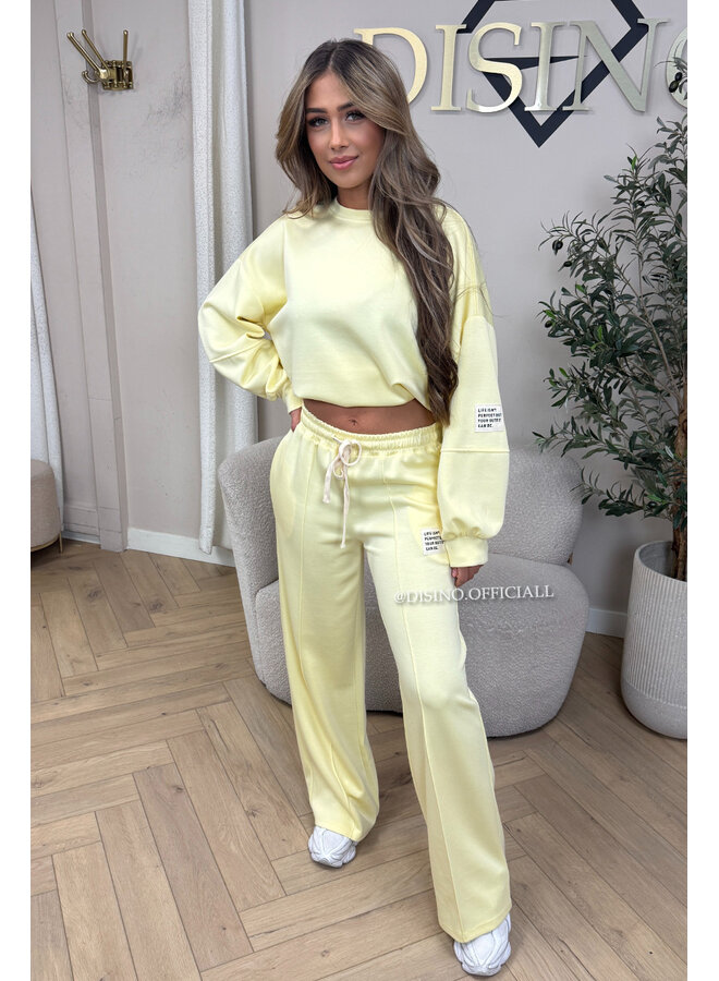 YELLOW - 'GABY SET' -  COMFY LIFE IS PERFECT JOGGER SET