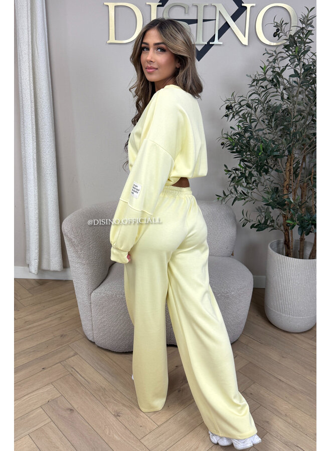 YELLOW - 'GABY SET' -  COMFY LIFE IS PERFECT JOGGER SET