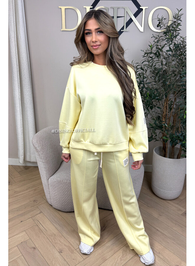 YELLOW - 'GABY SET' -  COMFY LIFE IS PERFECT JOGGER SET